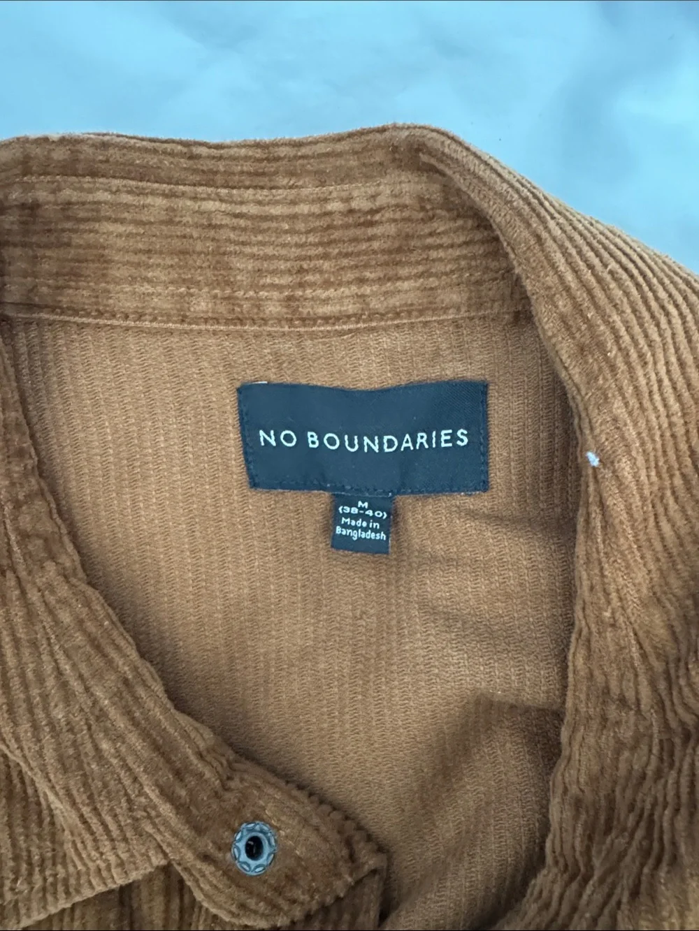 No Boundaries Chestnut Corduroy Shirt Jacket